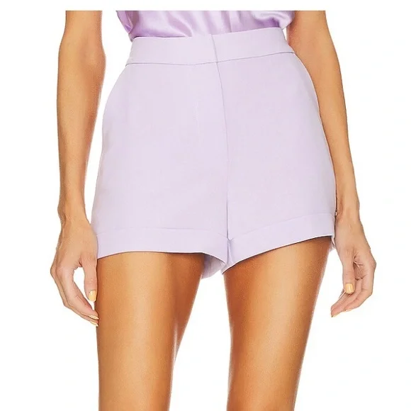 Cinq a Sept Crepe Elaine Short in Lilac Wine